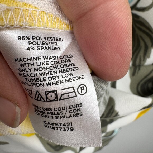 Ann Taylor Factory lemon sleeveless dress woman’s size medium white yellow - Picture 9 of 10